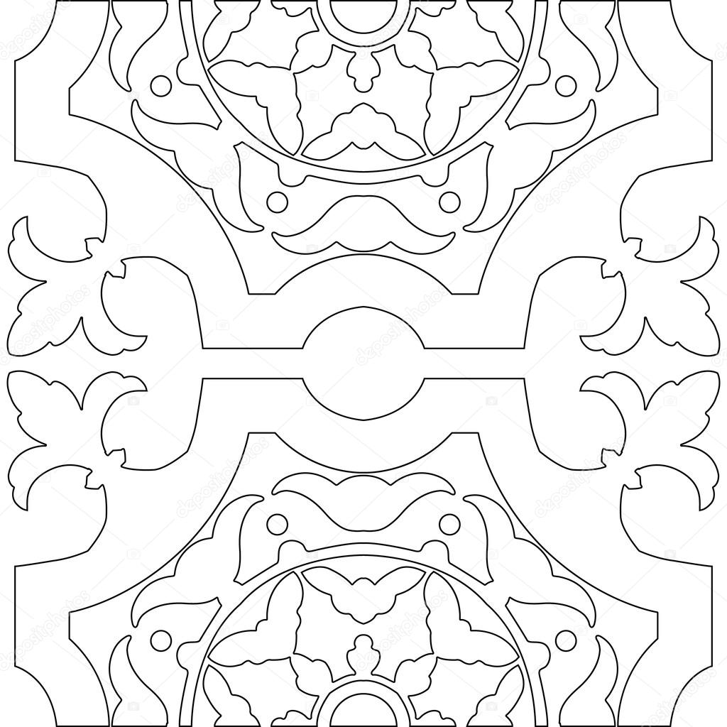 Libro da colorare unica quadrata pagina per adulti disegno delle mattonelle senza cuciture gioia per i bambini pi¹ grandi e adulti coloristi
