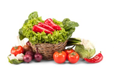 Olgun sebze dolu sepet