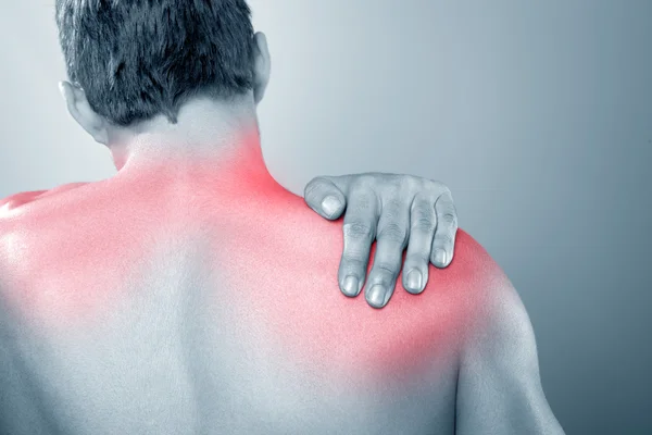 Man suffers from Shoulder pain — Stock Photo, Image