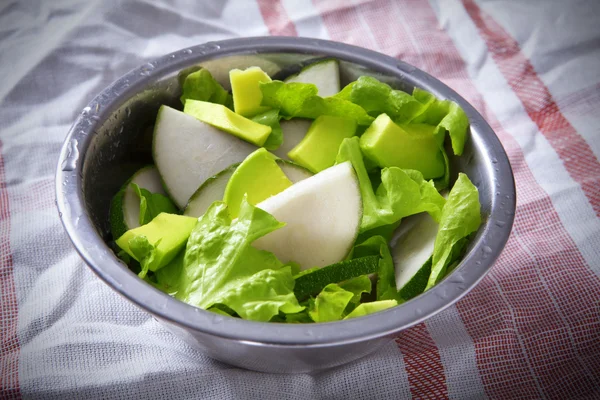 Green fresh vegetable salad — Stock Photo, Image