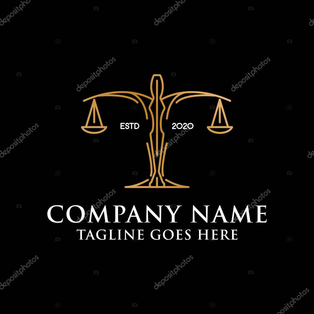 Luxury legal consultant logo vector, best law firm logo design inspiration