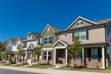 Row of new town homes clipart