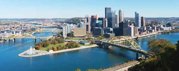 Panoramiczny widok na Pittsburgh, Pa — Zdjęcie stockowe