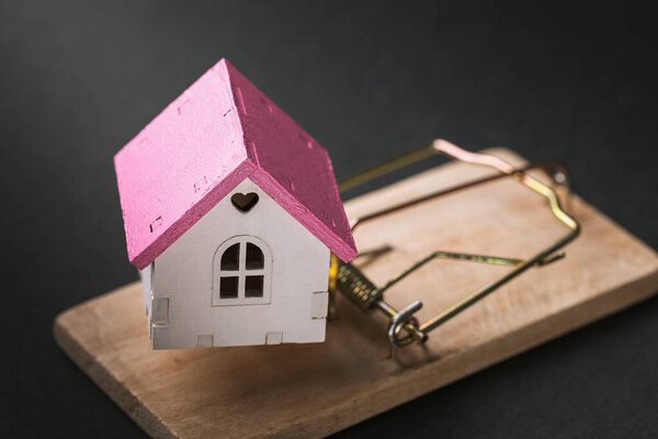 Маленький домик в мышеловке. Концепция на тему жилищных ловушек и мошеннических сделок с недвижимостью