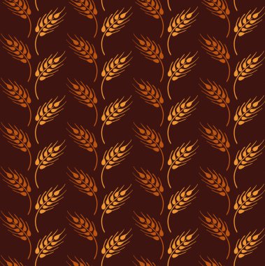 Çiçek sarı ve turuncu buğday gelen satırlarla Dikişsiz Vintage desen.