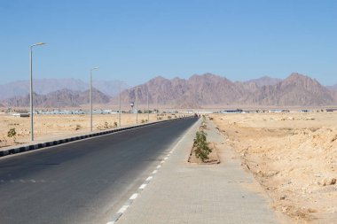 Sharm El Sheikh, Mısır - 14 Ocak 2021 Sharm El Sheikh Zayed Caddesi