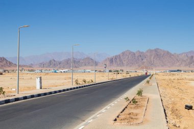 Sharm El Sheikh, Mısır - 14 Ocak 2021 Sharm El Sheikh Zayed Caddesi