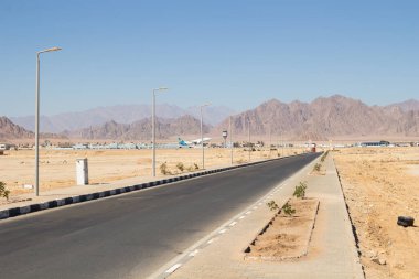 Sharm El Sheikh, Mısır - 14 Ocak 2021 Sharm El Sheikh Zayed Caddesi