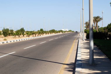 Sharm El Sheikh, Mısır - 14 Ocak 2021 Sharm El Sheikh Zayed Caddesi