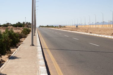 Sharm El Sheikh, Mısır - 14 Ocak 2021 Sharm El Sheikh Zayed Caddesi