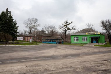 Subotiv, Ukrayna - 17 Nisan 2021: Subotiv Köyü Sokakları