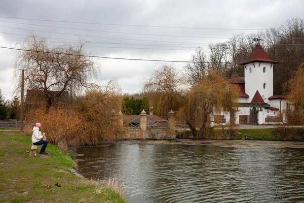 Subotiv Ukraine April 2021 Suba River Subotiv Spring Time — Stock Photo, Image