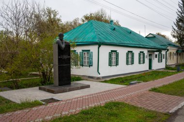 Stebliv, Ukrayna - 3 Mayıs 2021: İvan Semenovych Nechuy-Levytsky Müzesi, ünlü Ukraynalı yazar