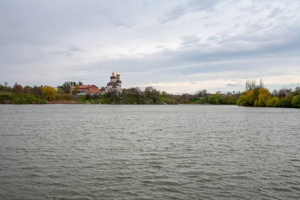 Las Orillas Granito Del Río Ros Stebliv Región Cherkasy Ucrania —  Fotos de Stock