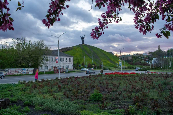 Cherkasy Oekraïne Mei 2021 Uitzicht Van Rose Valley Naar Hill — Stockfoto