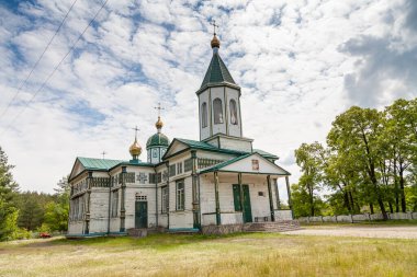 Nechaivka, Ukrayna - 5 Haziran 2021: Nechaivka, Çerkasya bölgesindeki eski ahşap kilise
