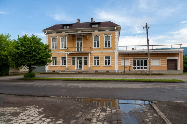 Skole Ucrania Junio 2021 Edificios Calle Central Skole —  Fotos de Stock