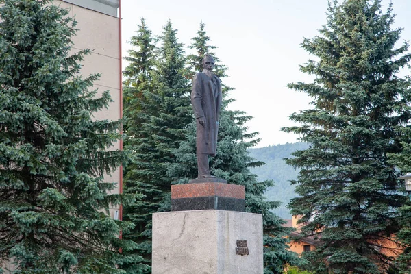 Skole Ucraina Giugno 2021 Monumento Leader Del Movimento Nazionale Ucraino — Foto Stock