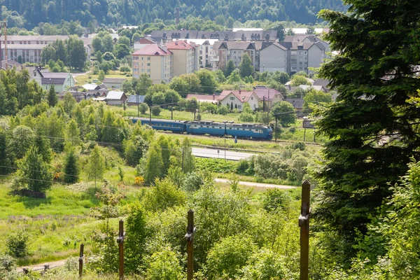 Skole Ucrania Junio 2021 Edificios Calle Central Skole — Foto de Stock