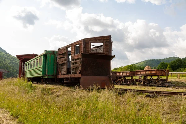 Korostiv Ucrânia Junho 2021 Uma Ferrovia Bitola Estreita Korostiv — Fotografia de Stock