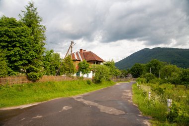 Korostiv, Ukrayna - 20 Haziran 2021: Korostiv 'deki eski binalar