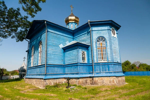 Tubil Obwód Czerkaski Ukraina Czerwca 2021 Stary Drewniany Kościół Mikołaja — Zdjęcie stockowe