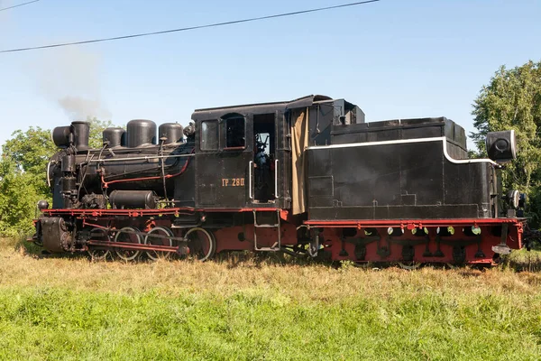 Bershad Ucrania Julio 2021 Antigua Locomotora Vapor 280 Estación Tren —  Fotos de Stock