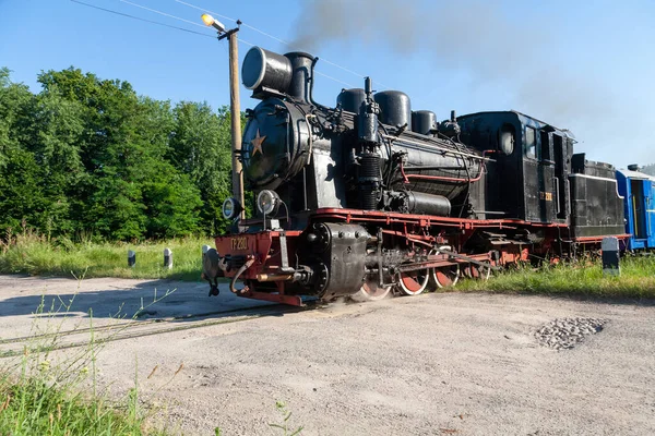 ウクライナ ハイヴォロン 2021年7月10日 旧蒸気機関車Gr 280がハイヴォロン駅付近 — ストック写真