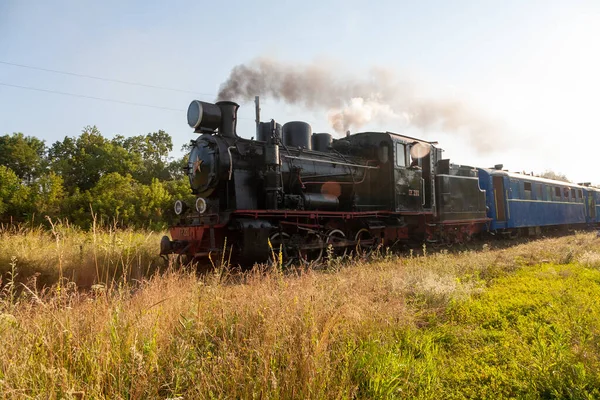 Haivoron Ucrania Julio 2021 Antigua Locomotora Vapor 280 Cerca Estación —  Fotos de Stock