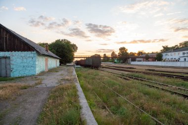 Haivoron, Ukrayna - 10 Temmuz 2021: Haivoron tren istasyonu