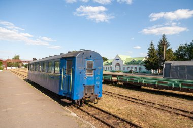 Haivoron, Ukrayna - 10 Temmuz 2021: Haivoron tren istasyonu