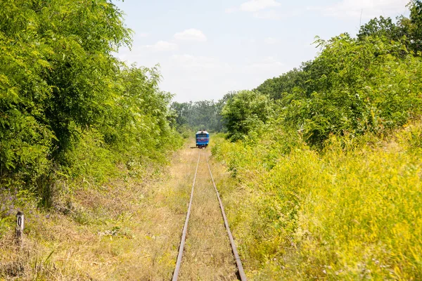 Haivoron Ucrania Julio 2021 Locomotora Vía Estrecha Tu2 Estación Ferrocarril — Foto de Stock