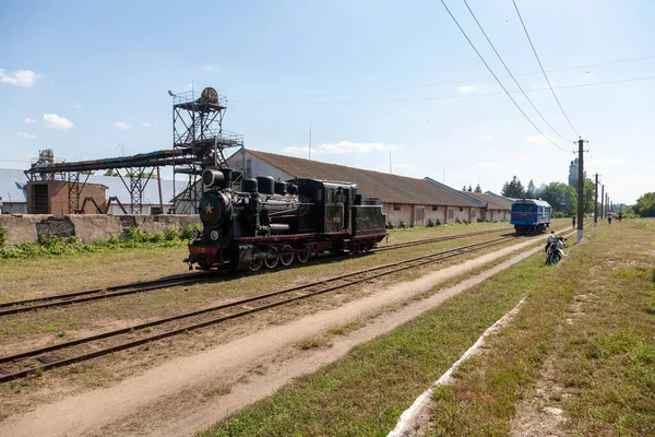 Bershad Ukraine Juillet 2021 Ancienne Locomotive Vapeur 280 Sur Gare — Photo