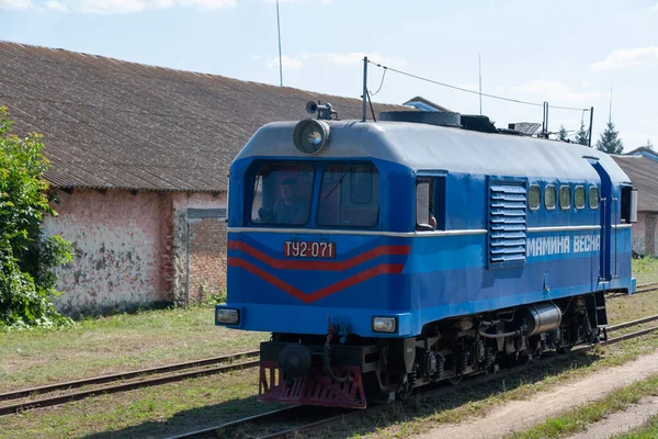 Bershad Ukraine July 2021 Narrow Gauge Locomotive Tu2 Bershad Railway — Foto Stock