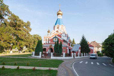 Uzhhorod, Ukrayna - 16 Ağustos 2021: Uzhhorod 'daki Ortodoks Kilisesi