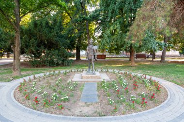 Uzhhorod, Ukraine - August 15, 2021: Monument to Sndor Petfi 
