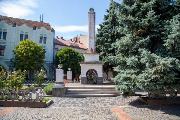 Mukachevo Ucrania Agosto 2021 Plaza Central Mukachevo — Foto de Stock