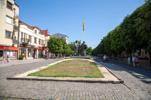 Mukachevo Ukraine August 2021 Central Square Mukachevo — Stock Photo, Image
