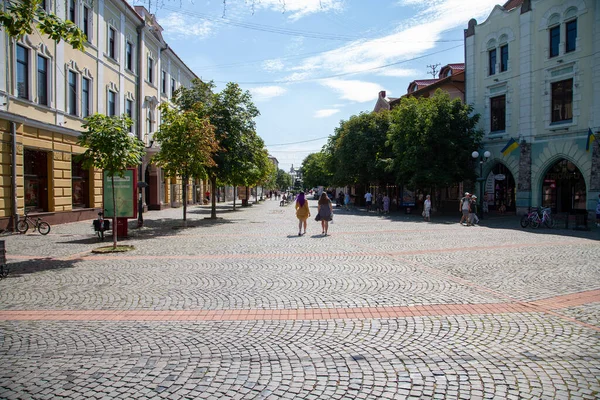 Mukachevo Oekraïne Augustus 2021 Centraal Plein Mukachevo — Stockfoto