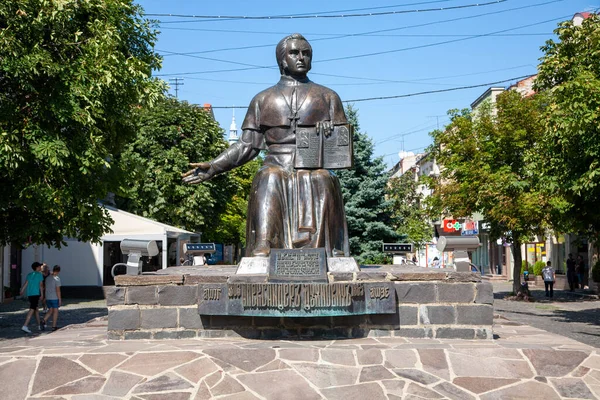 Mukachevo Ucrania Agosto 2021 Monumento Alexander Dukhnovych — Foto de Stock
