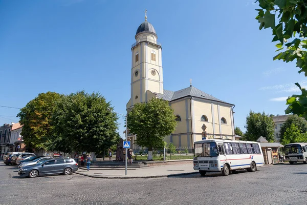 Mukachevo Ukraina Augusti 2021 Dormition Cathedral Mukachevo — Stockfoto