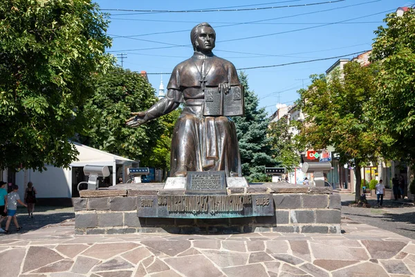 Mukachevo Oekraïne Augustus 2021 Monument Voor Alexander Dukhnovych — Stockfoto