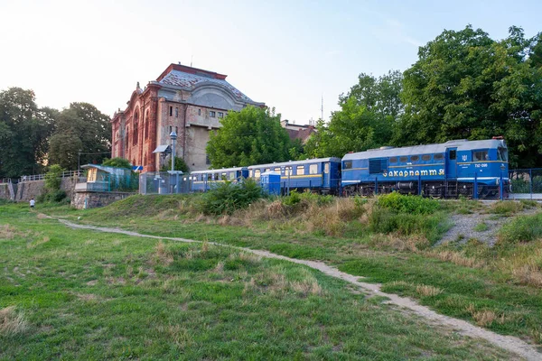 Uzhhorod Ukraina Augusti 2021 Järnväg För Barn Centrum Uzhhorod Stad — Stockfoto