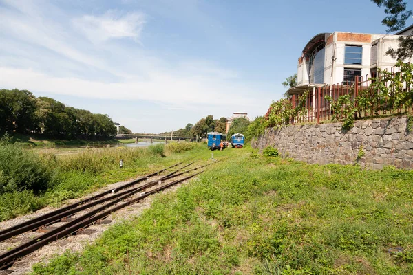 Oezjhorod Oekraïne Augustus 2021 Spoorweg Voor Kinderen Stadspark Oezjhorod Stad — Stockfoto