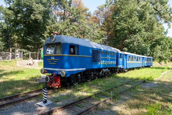 Uzhhorod Ucrania Agosto 2021 Locomotora Ancho Estrecho Tu2 Ferrocarril Para — Foto de Stock