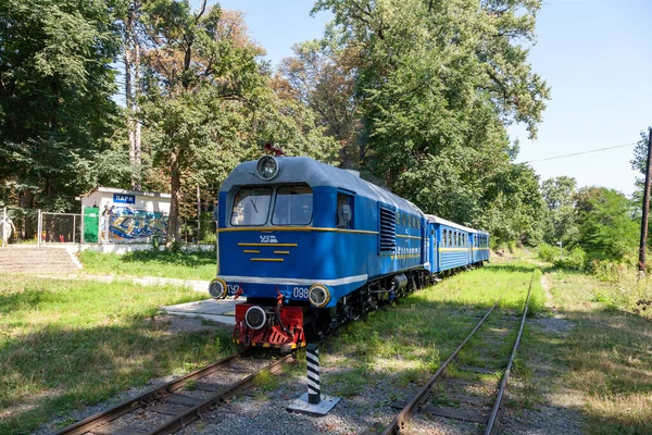 ウズホルト ウクライナ 2021年8月15日 ウズホルトの子供鉄道上の狭軌機関車Tu2 — ストック写真
