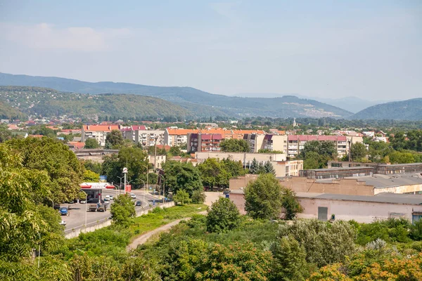 Uzhhorod ウクライナ 2021年8月15日 Uzhhorod城からUzhhorod市への眺め — ストック写真