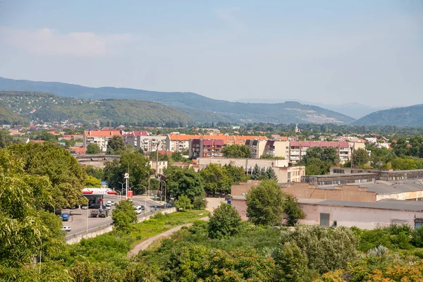 Uzhhorod ウクライナ 2021年8月15日 Uzhhorod城からUzhhorod市への眺め — ストック写真