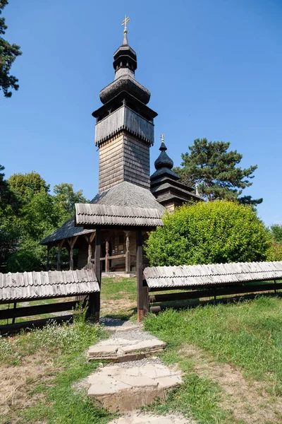 Uzhhorod Ukraine August 2021 Wooden Church Museum Folk Architecture Rural — 图库照片
