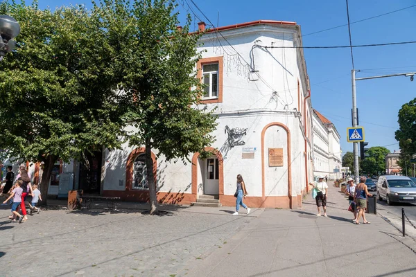 Berehove Oekraïne Augustus 2021 Straat Het Historische Centrum Van Berehove — Stockfoto